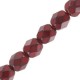 Czech Fire polished faceted glass beads 4mm Snake color Jet deep red